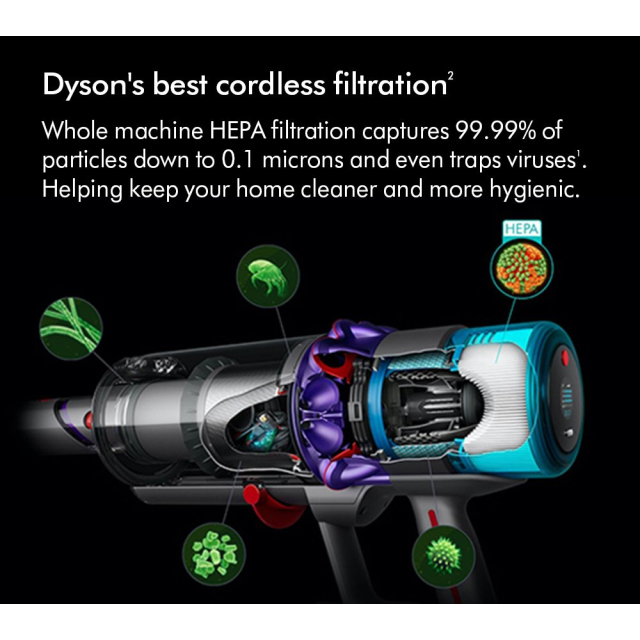 Dyson GEN5DETECT-2023 Cordless Stick Vacuum Cleaner - 70 Minutes Run Time - Purple