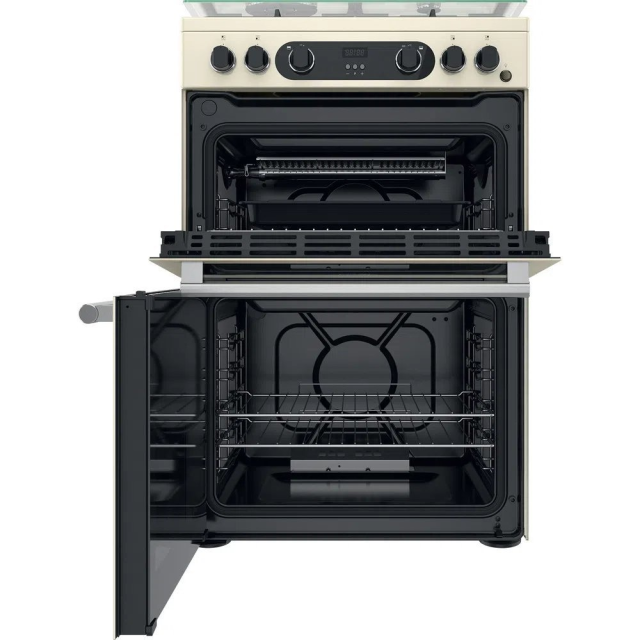 Hotpoint CD67G0C2CJ 60cm Double Gas Cooker with Lid - Jasmine
