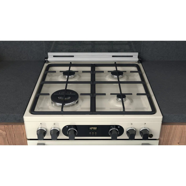 Hotpoint CD67G0C2CJ 60cm Double Gas Cooker with Lid - Jasmine
