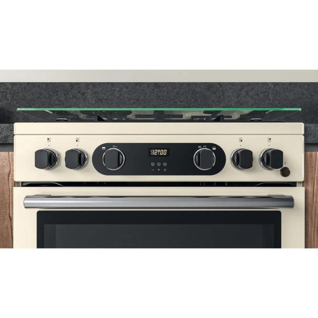 Hotpoint CD67G0C2CJ 60cm Double Gas Cooker with Lid - Jasmine