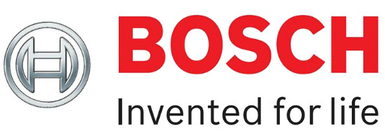 For more on Bosch, click here. Bosch logo.